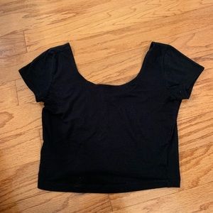 Black crop top